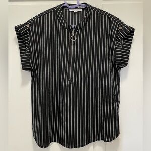 Black and White Striped women's Shirt